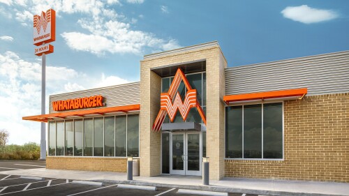 A rendering of a Whataburger.