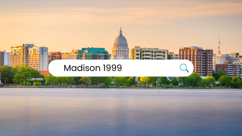 Madison skyline with a search bar that says "Madison 1999"