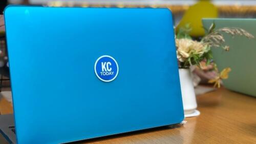 Photo of laptop with KCtoday sticker