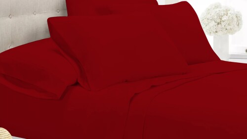 Sheets on a bed. 