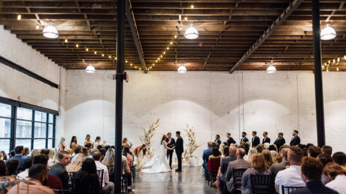 An interior shot of a wedding in Haus820