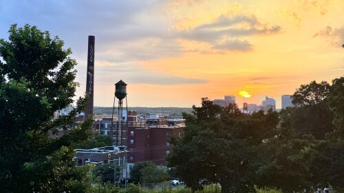 The sunset at Libby Hill Park. 