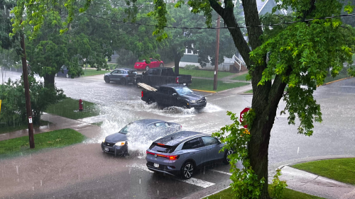 Flooded street