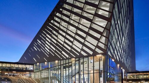The facade of Rupp Arena.