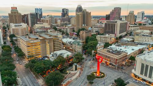 SATXtoday: Downtown San Antonio skylinedronetx