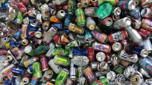Cans at the Stone Avenue Recycling Center