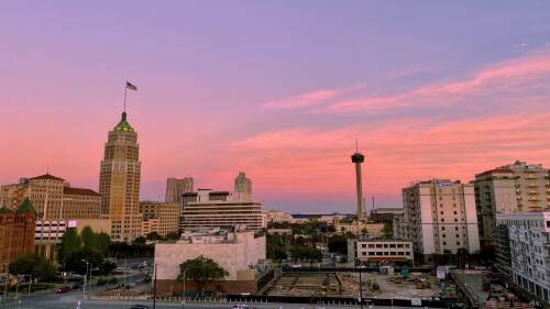 SATXtoday: Pink San Antonio Sunset