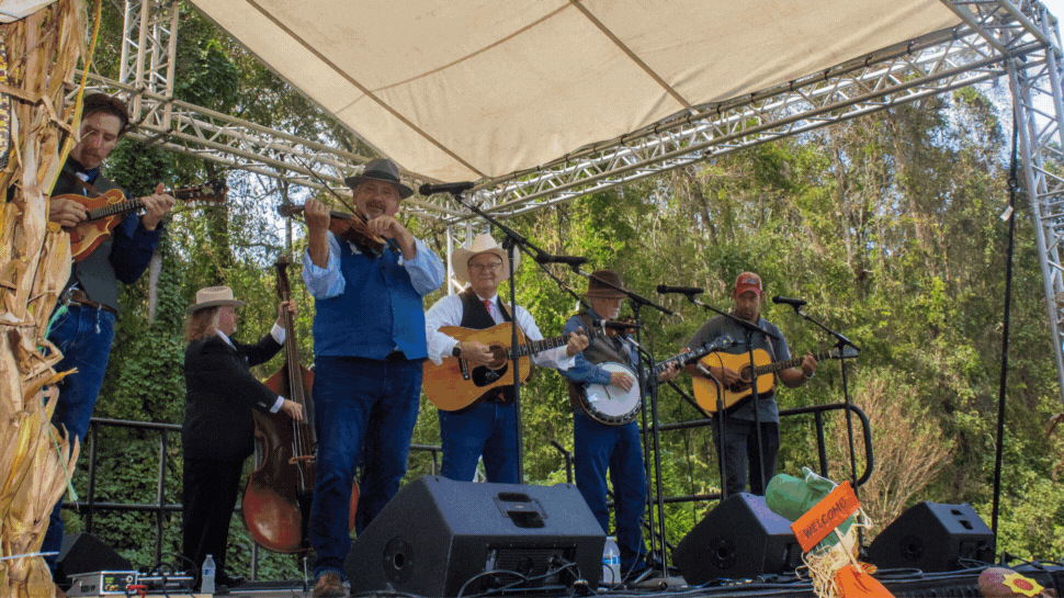 A GIF showing performers and attendees at the Cayce Fall Fest.