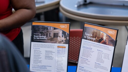 Flyers for CPS Energy's Smart Savings program for San Antonio residents. 