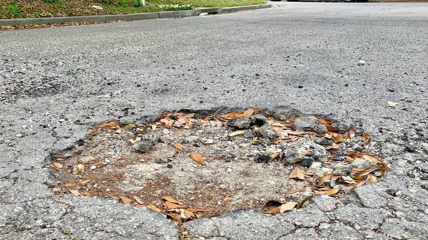 Pothole in Charleston